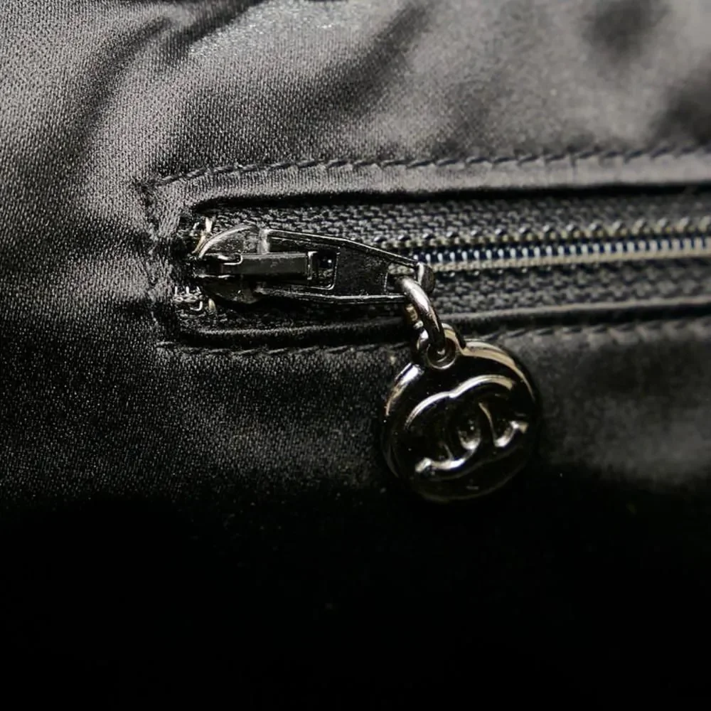 Chanel Triple Coco Mark Fringe Shoulder Bag Tote Bag Black - Picture 5 of 7